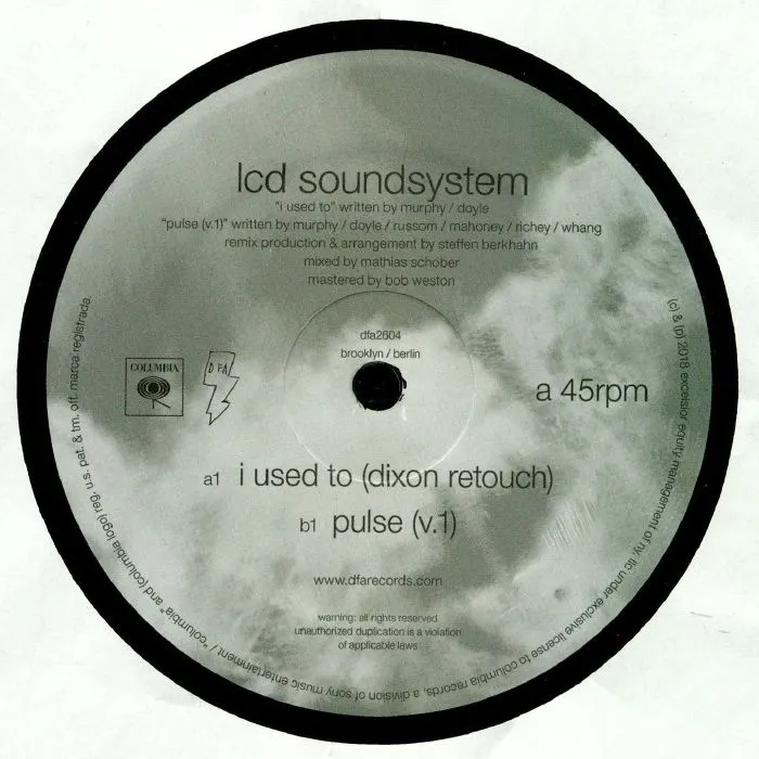 <strong>LCD Soundsystem - I Used To (Dixon Rework b/w Pulse v.1)</strong> (Vinyl 12 - black)