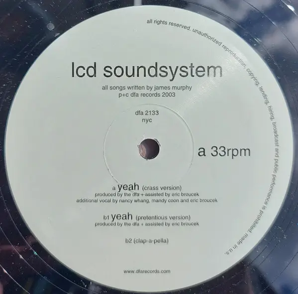 <strong>LCD Soundsystem - Yeah</strong> (Vinyl 12 - black)