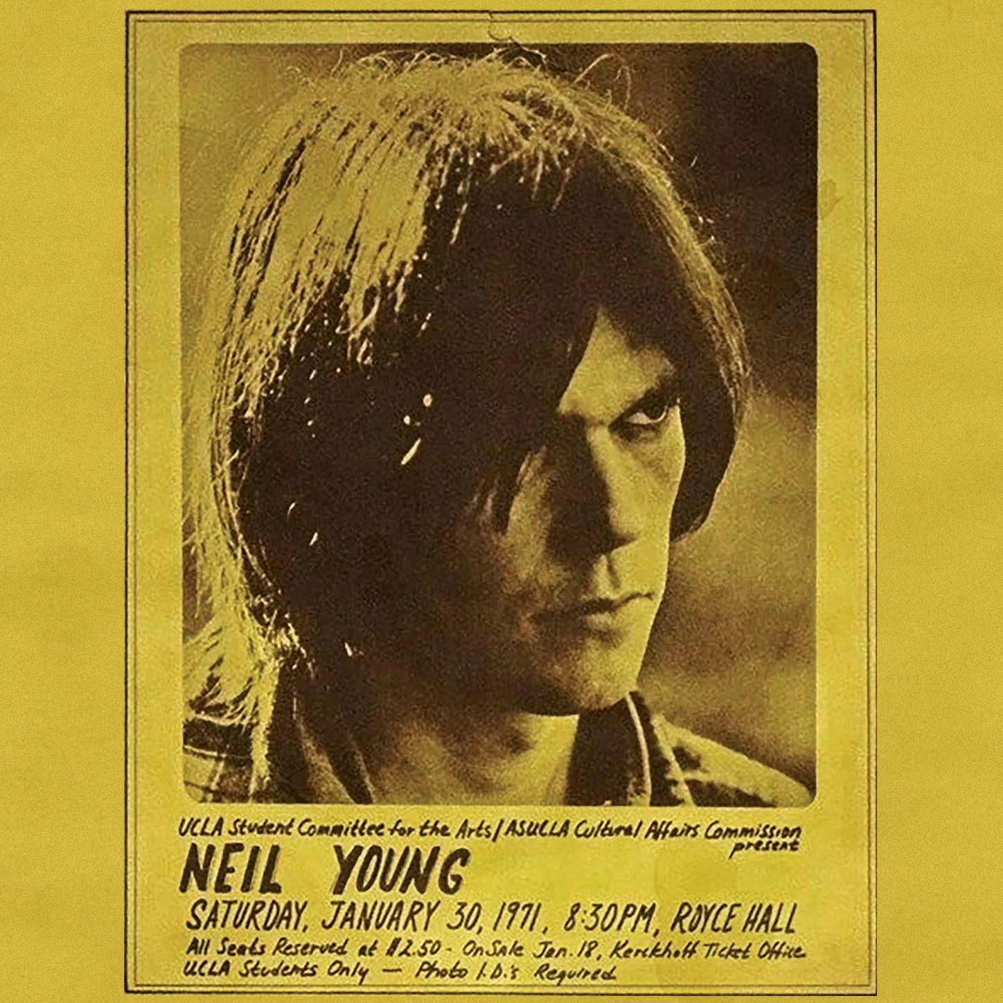 Neil Young - Royce Hall 1971 artwork
