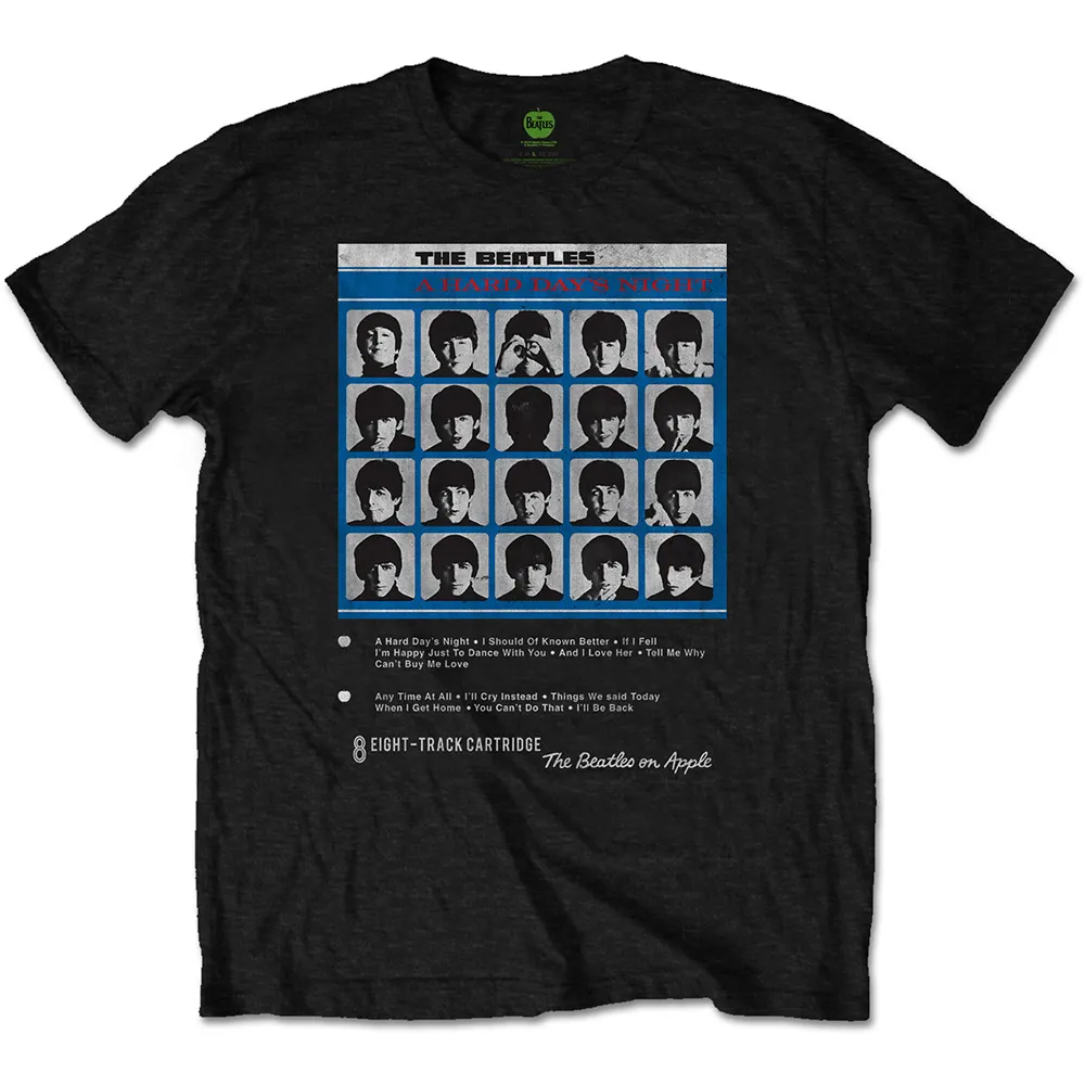 The Beatles - Unisex T-Shirt Hard Days Night 8 Track artwork
