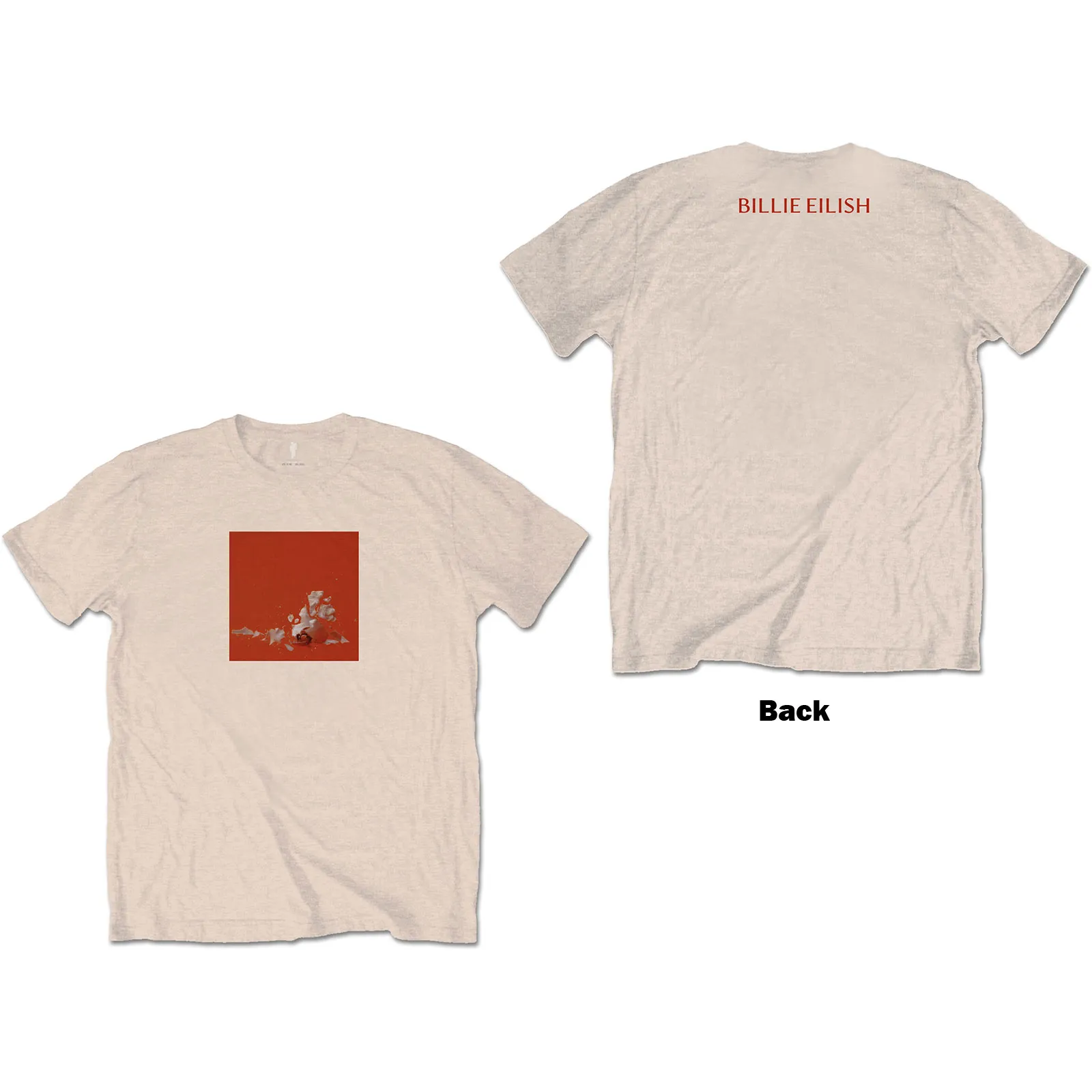 Billie Eilish - Unisex T-Shirt Therefore I Am Back Print artwork