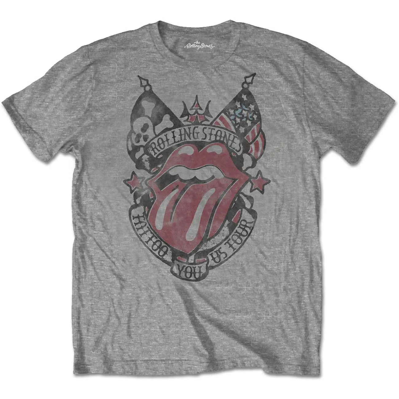 The Rolling Stones - Unisex T-Shirt Tattoo You US Tour Soft Hand Inks artwork