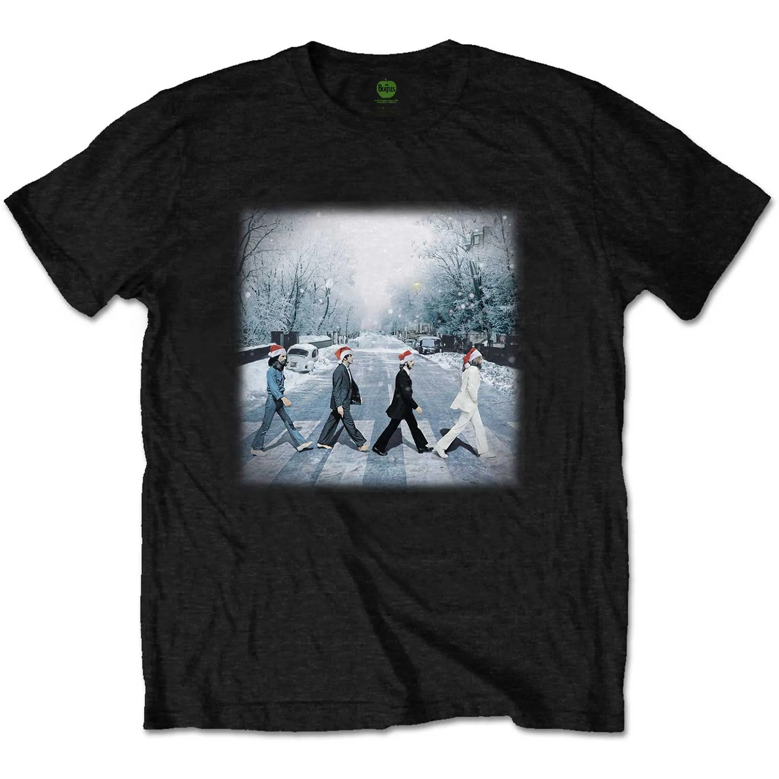 The Beatles - Unisex T-Shirt Abbey Christmas artwork