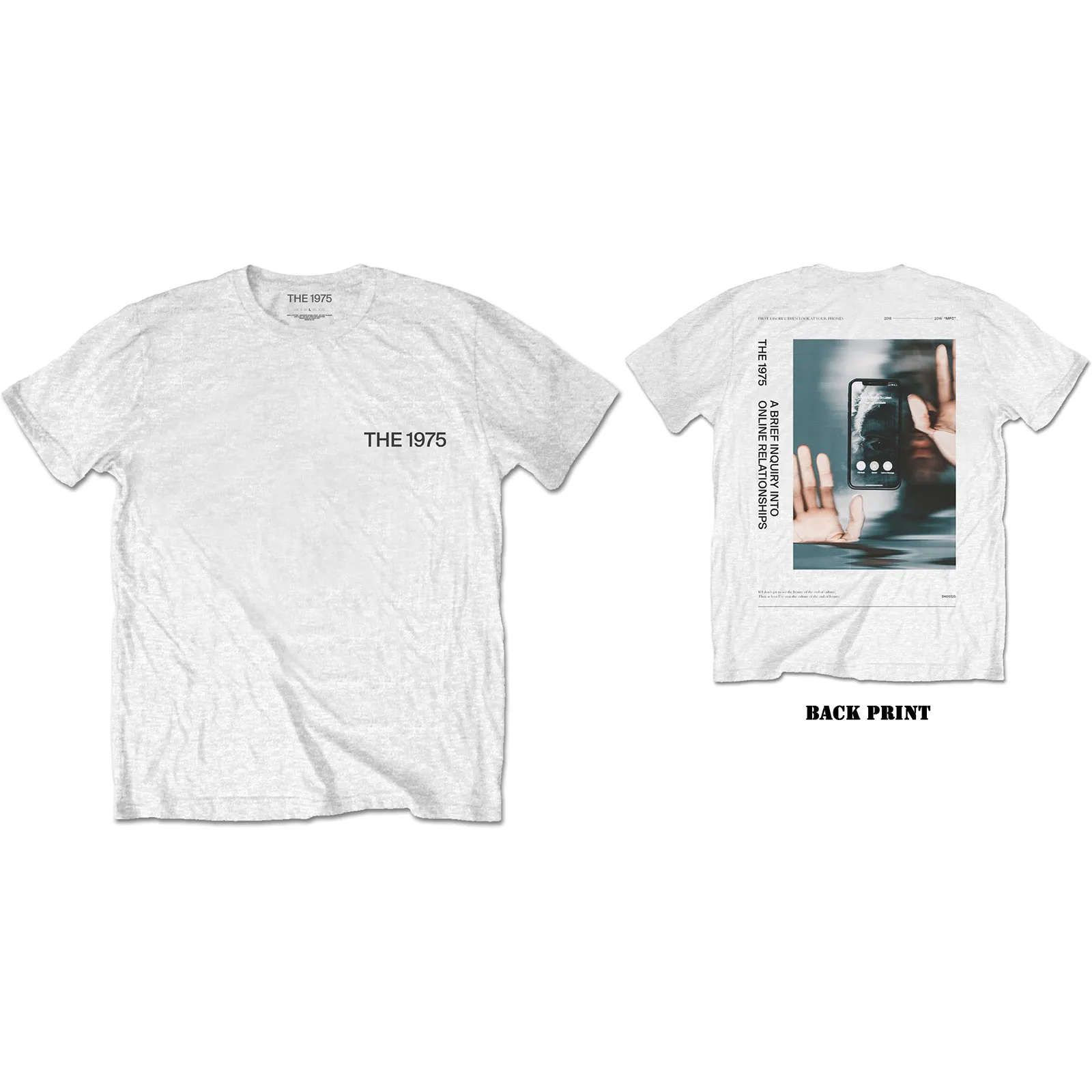 The 1975 - Unisex T-Shirt ABIIOR Side Face Time Back Print artwork