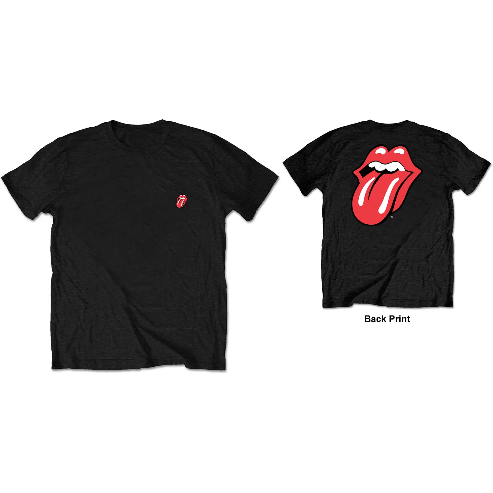 The Rolling Stones - Unisex T-Shirt Classic Tongue Back Print artwork