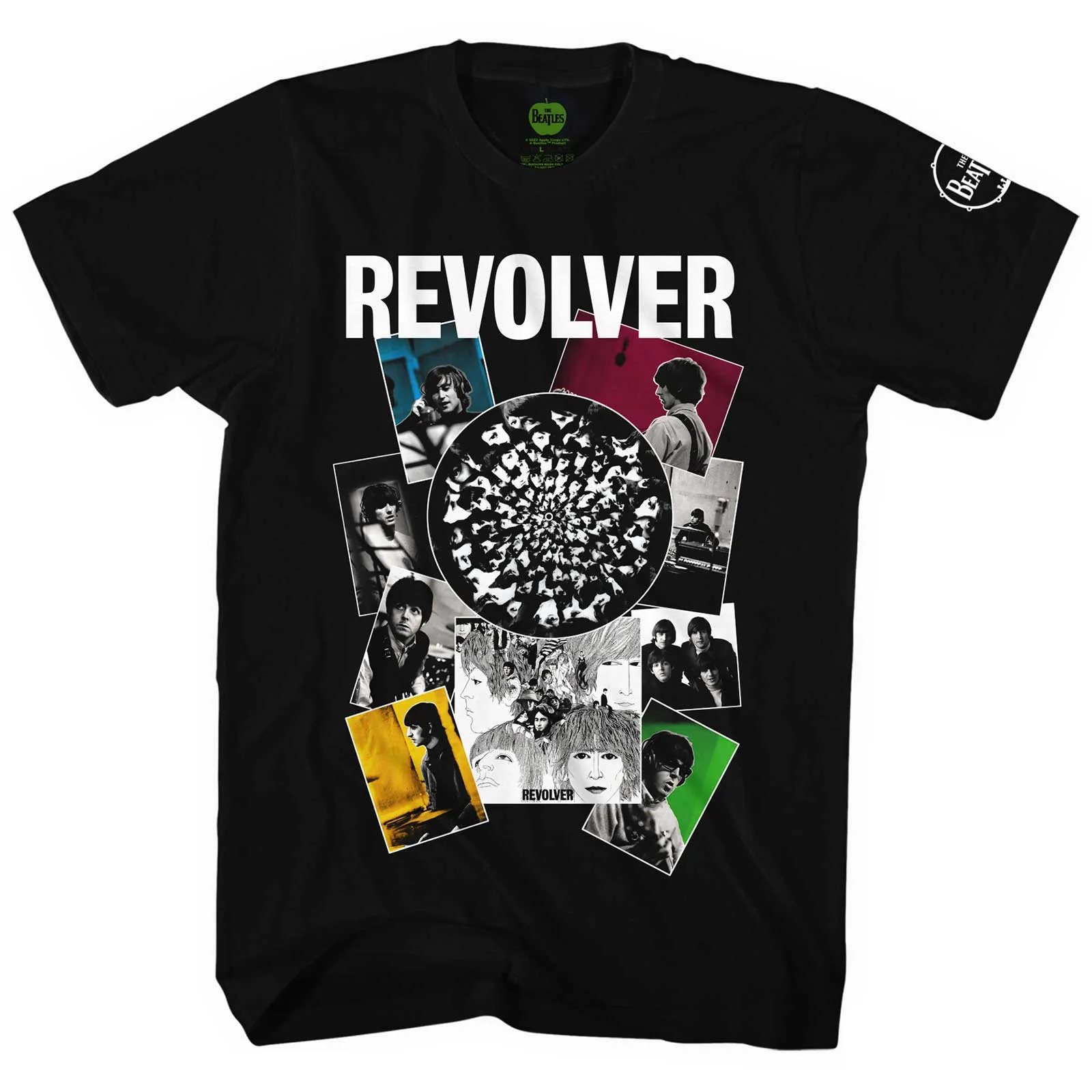 The Beatles - Unisex T-Shirt Revolver Montage artwork