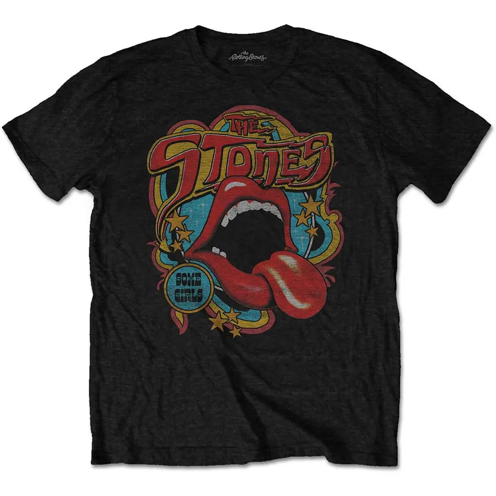 The Rolling Stones - Unisex T-Shirt Retro 70s Vibe Soft Hand Inks artwork