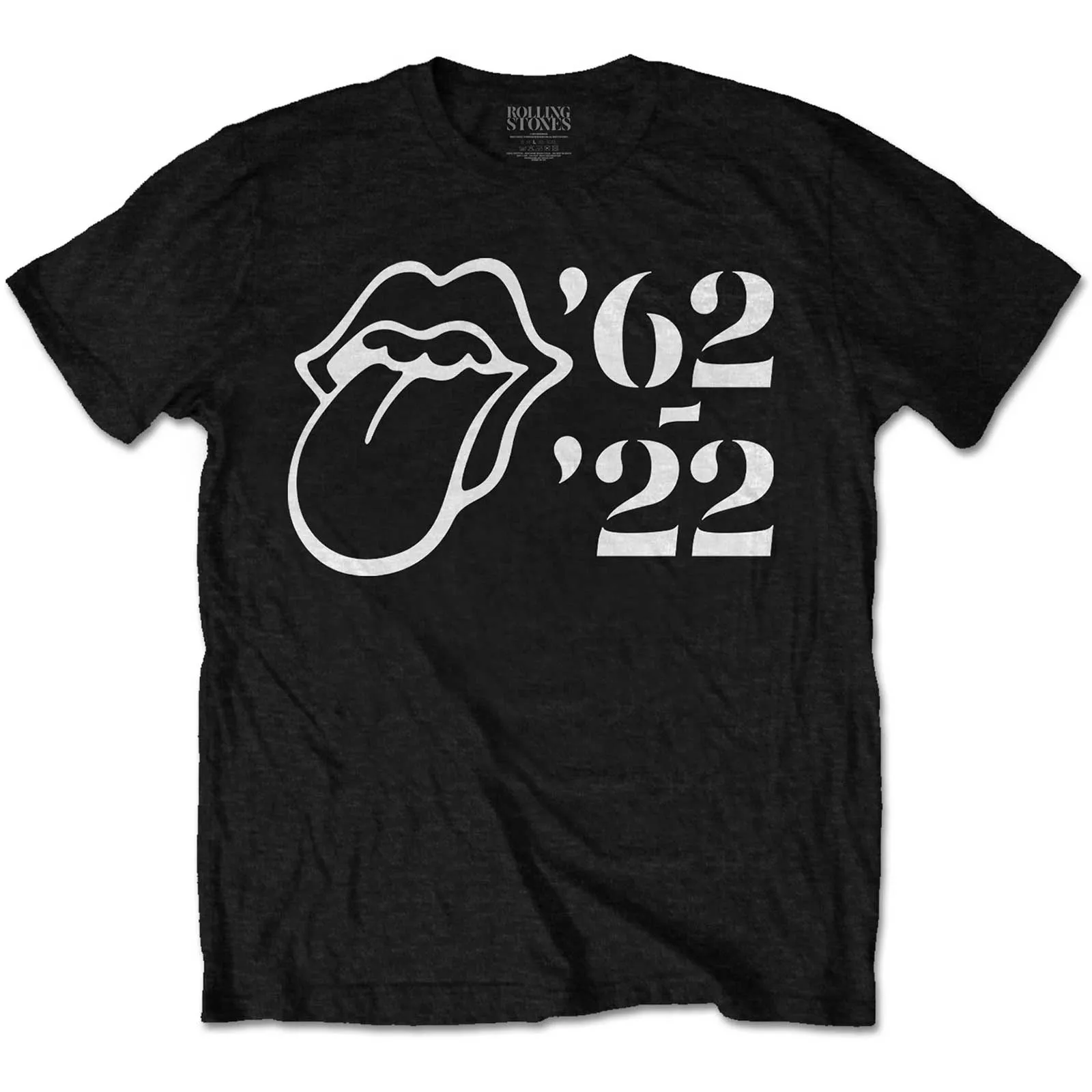 The Rolling Stones - Unisex T-Shirt Sixty Outline '62 - '22 artwork