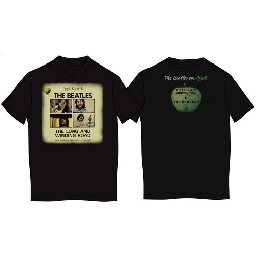 The Beatles - Unisex T-Shirt Long & Winding Road Back Print artwork