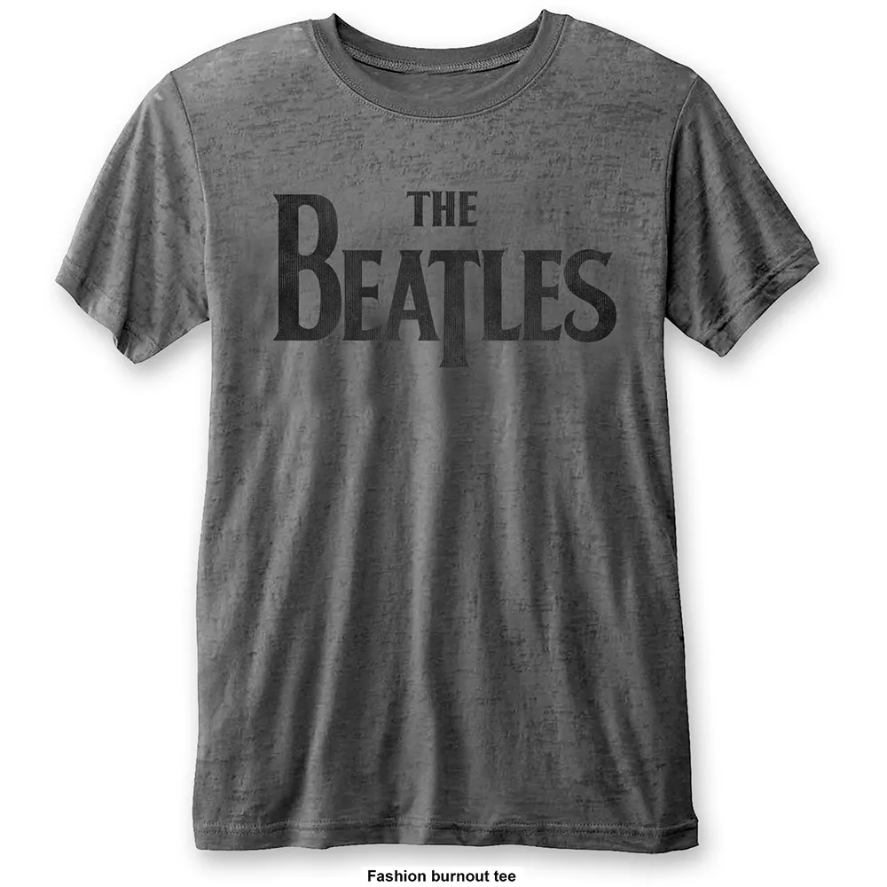 The Beatles - Unisex T-Shirt Drop T Logo Burnout artwork