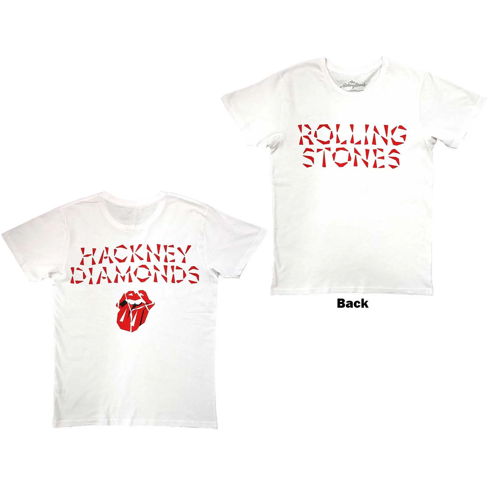 The Rolling Stones - The Rolling Stones Unisex T-Shirt: Hackney Diamonds (Back Print)  Hackney Diamonds Short Sleeves artwork