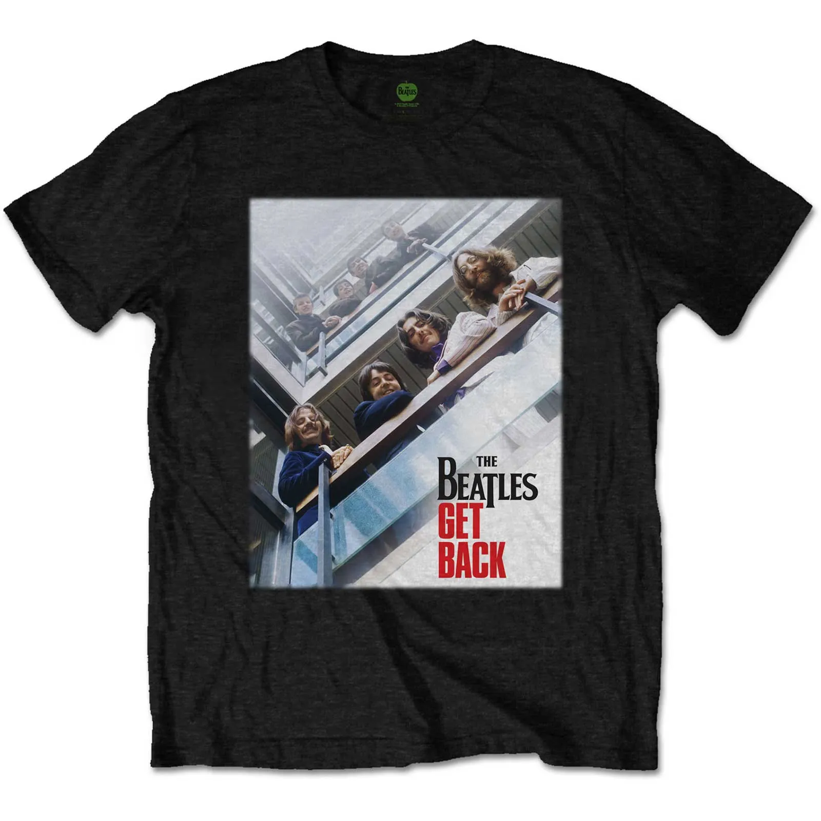 The Beatles - Unisex T-Shirt Get Back Poster artwork