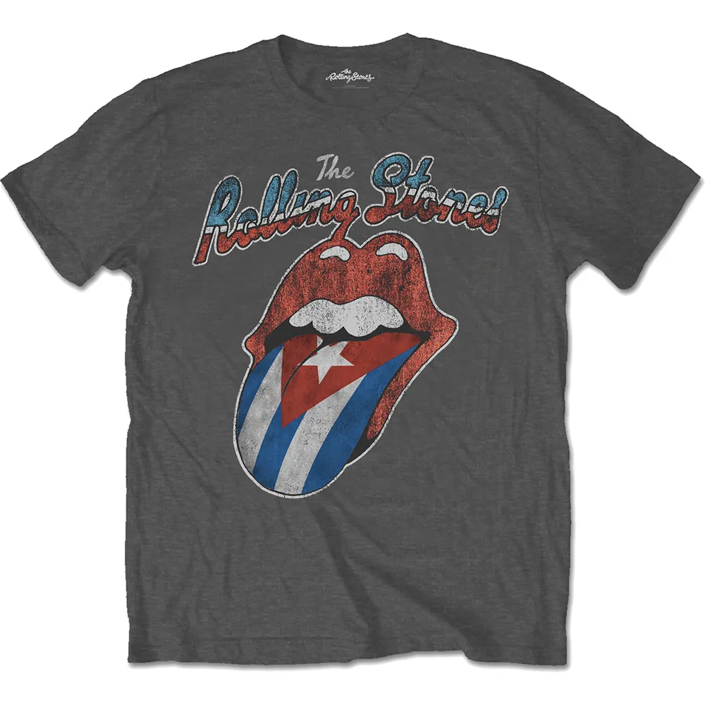 The Rolling Stones - Unisex T-Shirt Rocks Off Cuba artwork