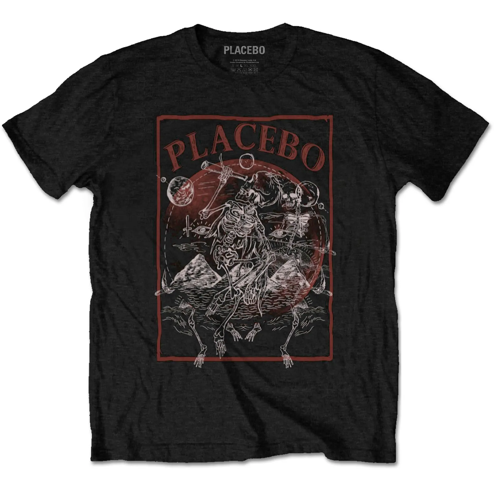 Placebo - Unisex T-Shirt Astro Skeletons artwork