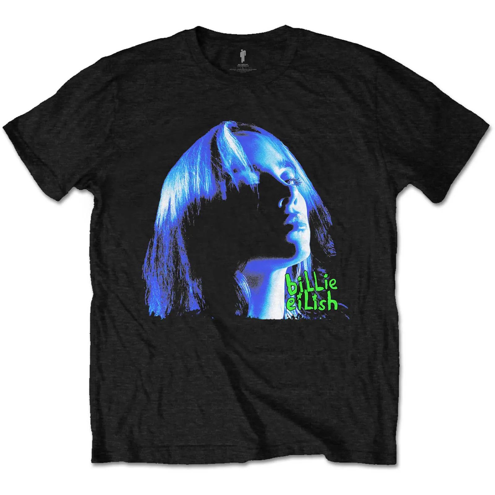 Billie Eilish - Unisex T-Shirt Neon Shadow Blue artwork