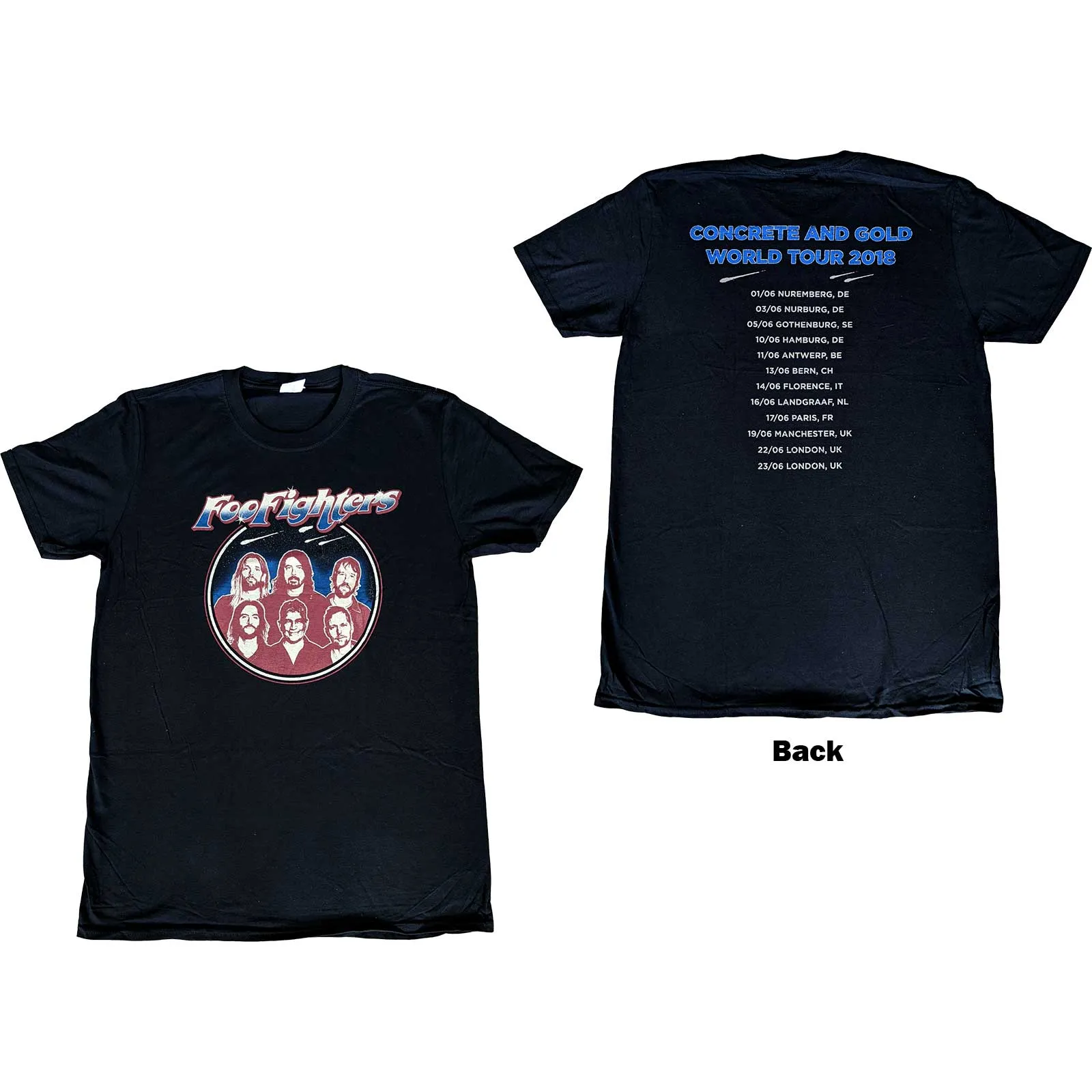 Foo Fighters - Unisex T-Shirt Classic Photo Back Print artwork