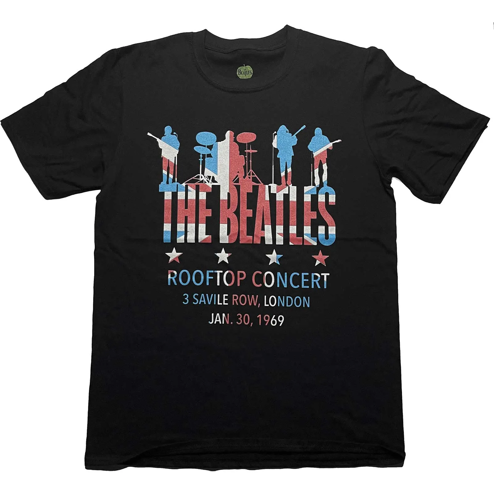 The Beatles - Unisex T-Shirt Rooftop Flag artwork