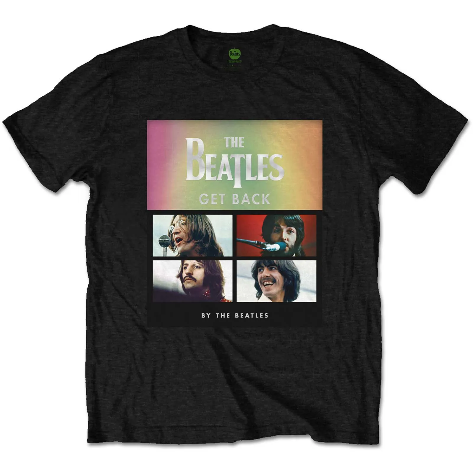 The Beatles - Unisex T-Shirt Album Faces Gradient Silver Style Printing artwork