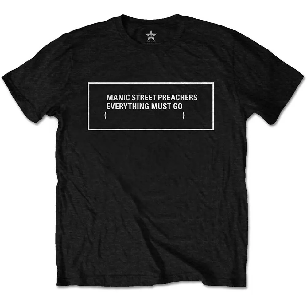Manic Street Preachers - Unisex T-Shirt Everything Must Go Monochrome artwork