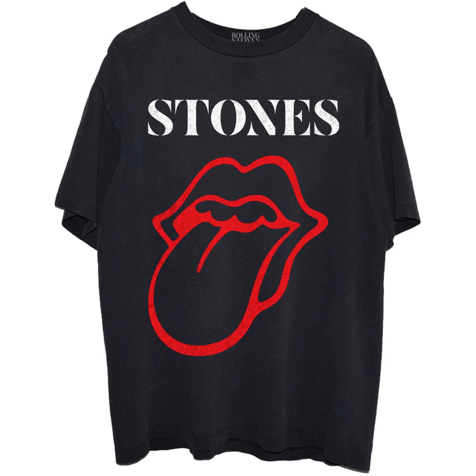 The Rolling Stones - Unisex T-Shirt Sixty Classic Vintage Tongue artwork