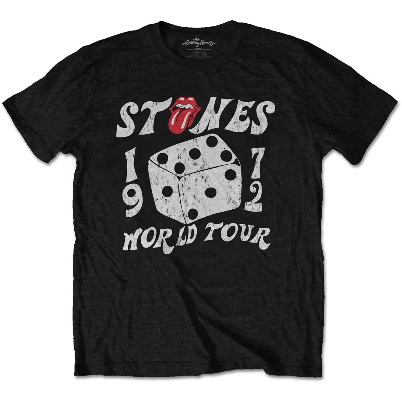 The Rolling Stones - Unisex T-Shirt Dice Tour '72 Eco Friendly artwork