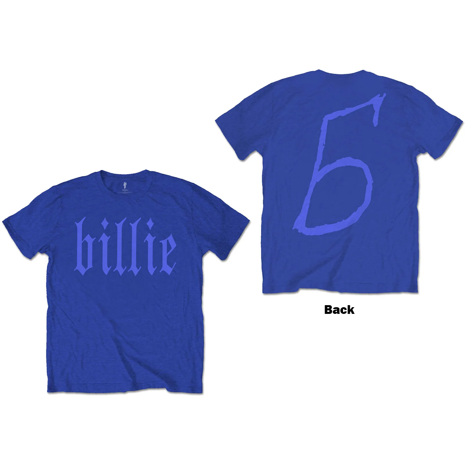 Billie Eilish - Unisex T-Shirt Billie 5 Back Print artwork