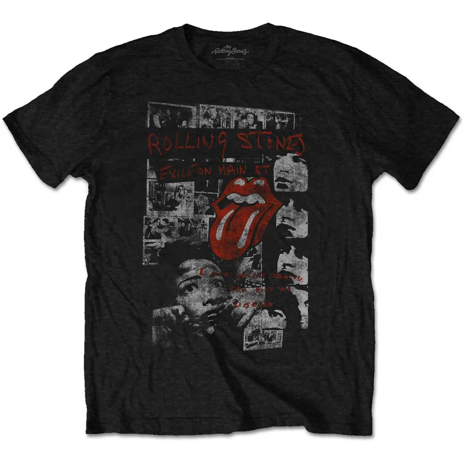 The Rolling Stones - Unisex T-Shirt Elite Faded artwork