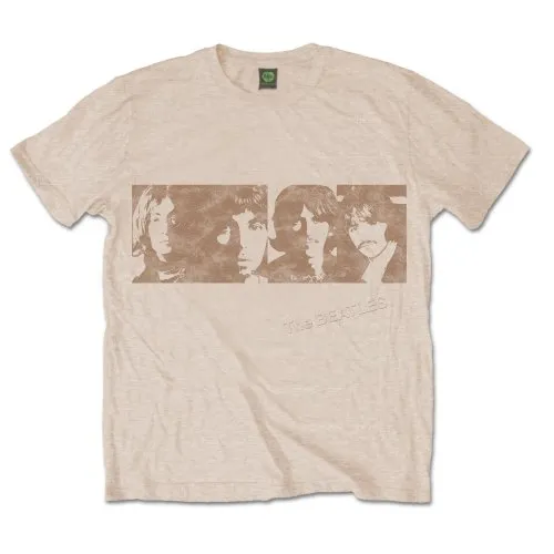 The Beatles - Unisex T-Shirt White Album Faces artwork