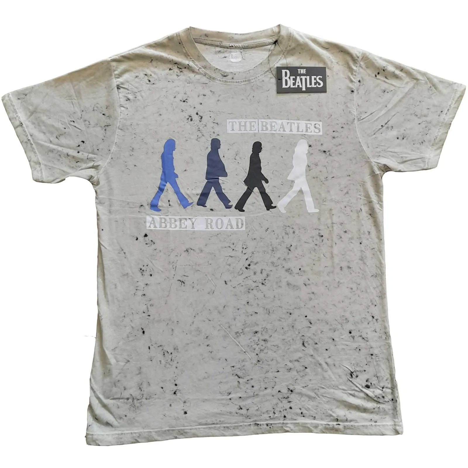 The Beatles - Unisex T-Shirt Abbey Road Colours Dip Dye, Dye Wash artwork
