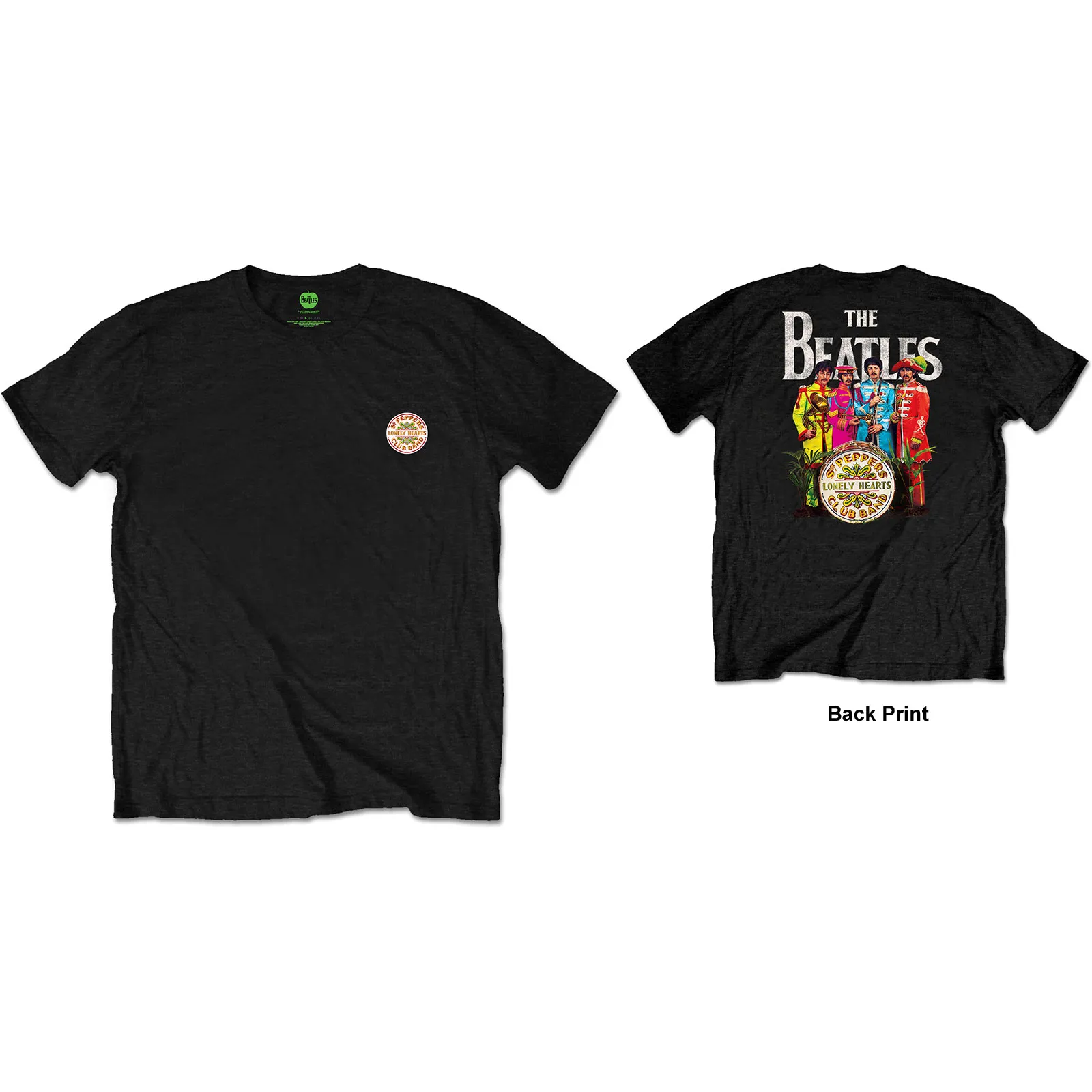The Beatles - Unisex T-Shirt Sgt Pepper Back Print artwork