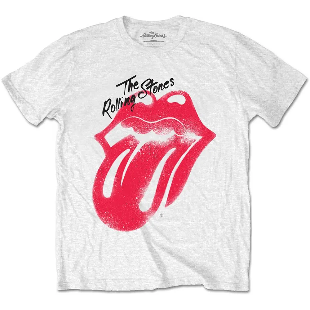 The Rolling Stones - Unisex T-Shirt Spray Tongue artwork