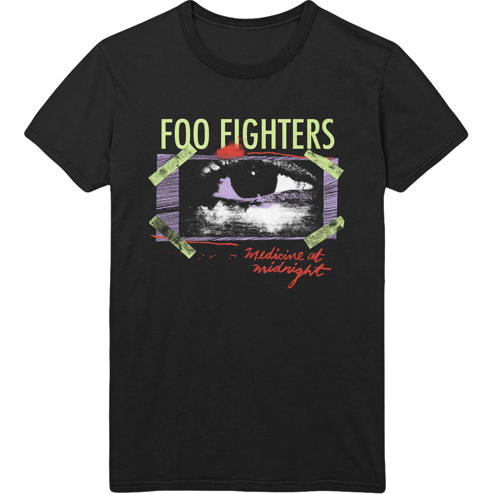 Foo Fighters - Unisex T-Shirt Medicine At Midnight Taped artwork