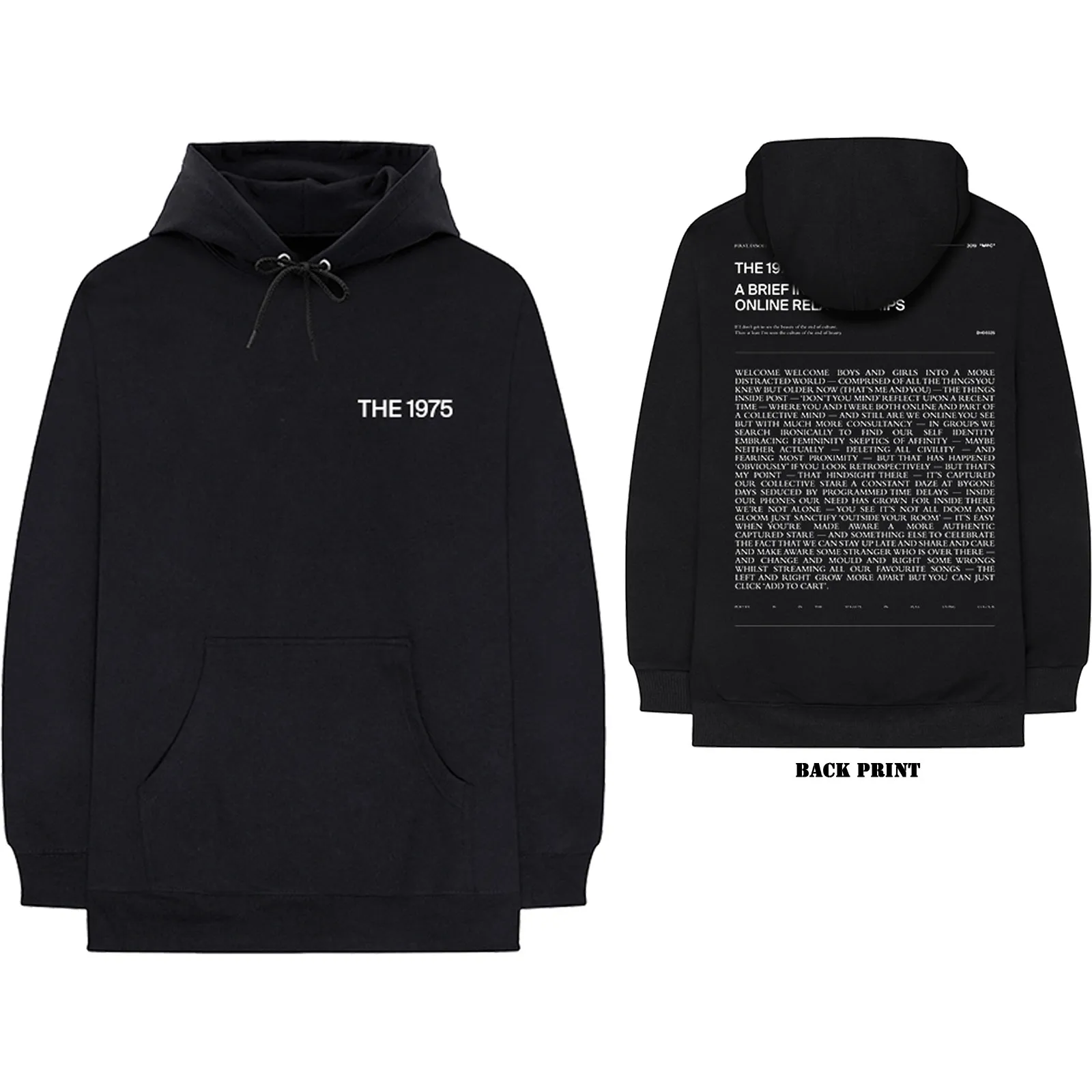 The 1975 - Unisex Pullover Hoodie ABIIOR Welcome Welcome Version 2. Back Print artwork