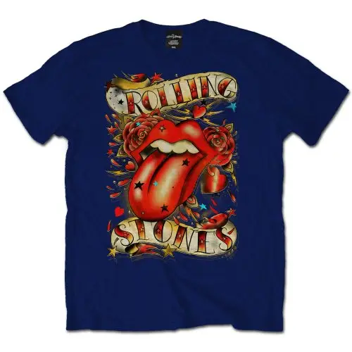 The Rolling Stones - The Rolling Stones Unisex T-Shirt: Tongue & Stars  Tongue & Stars Short Sleeves artwork