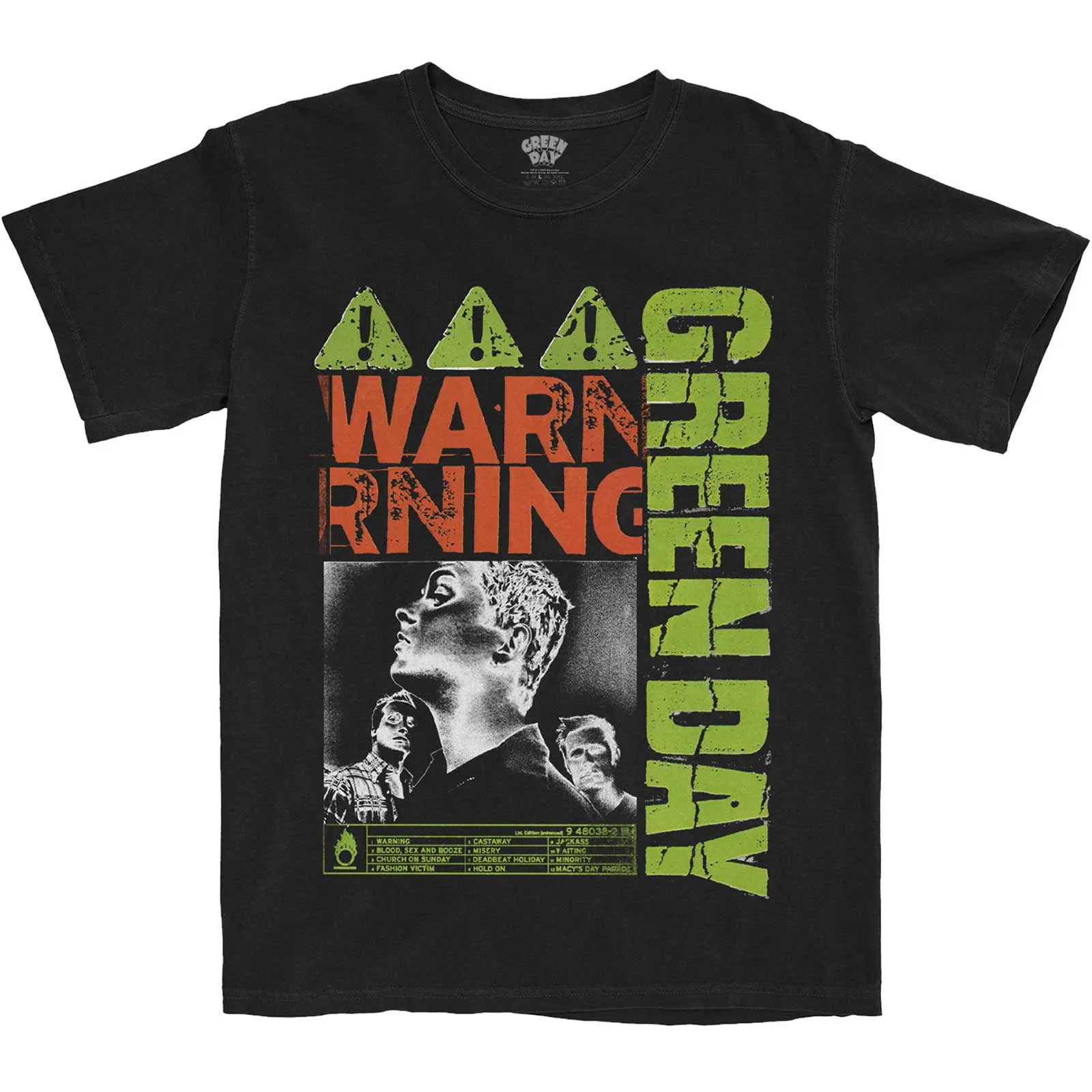 Green Day - Unisex T-Shirt Warning artwork