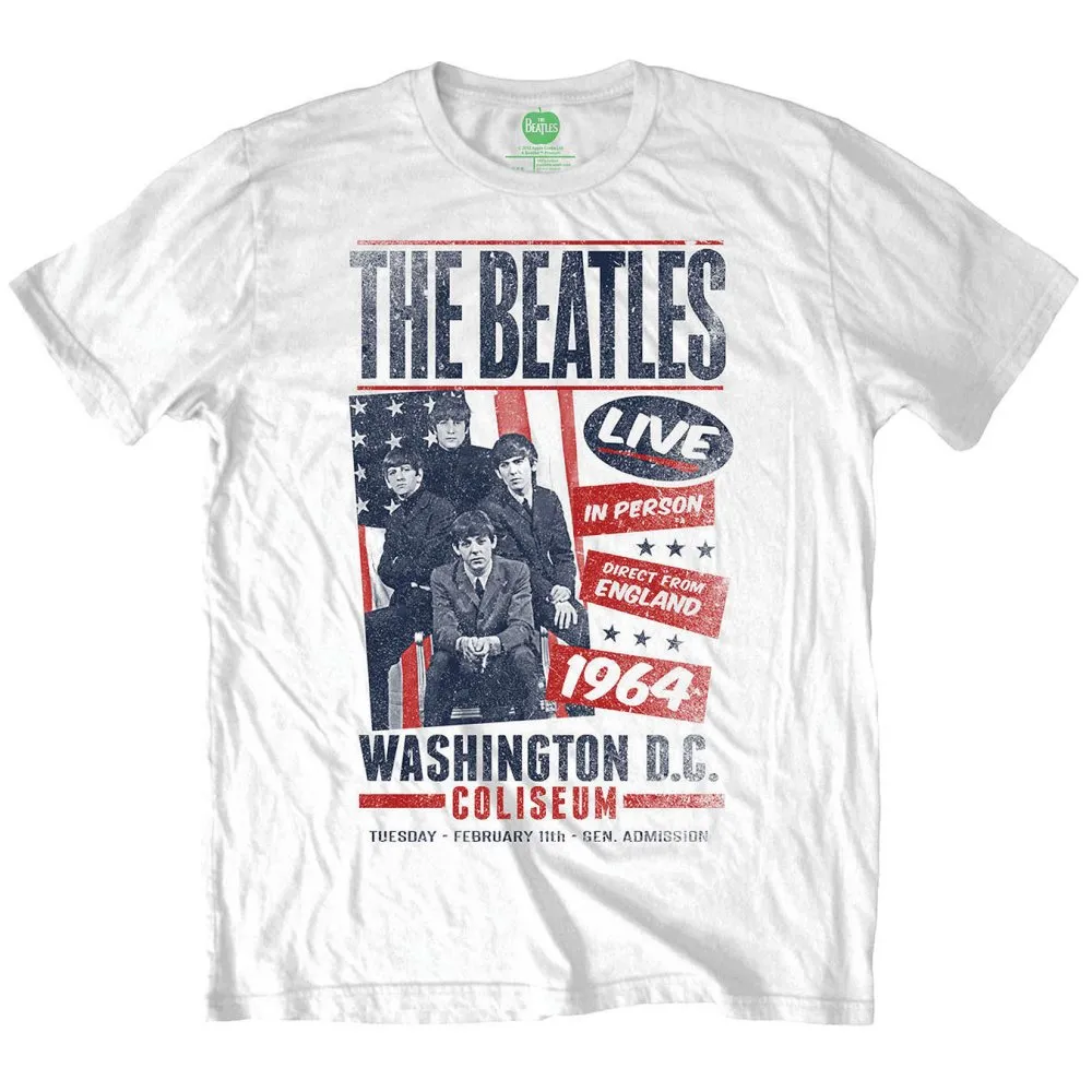 The Beatles - Unisex T-Shirt Coliseum Poster artwork
