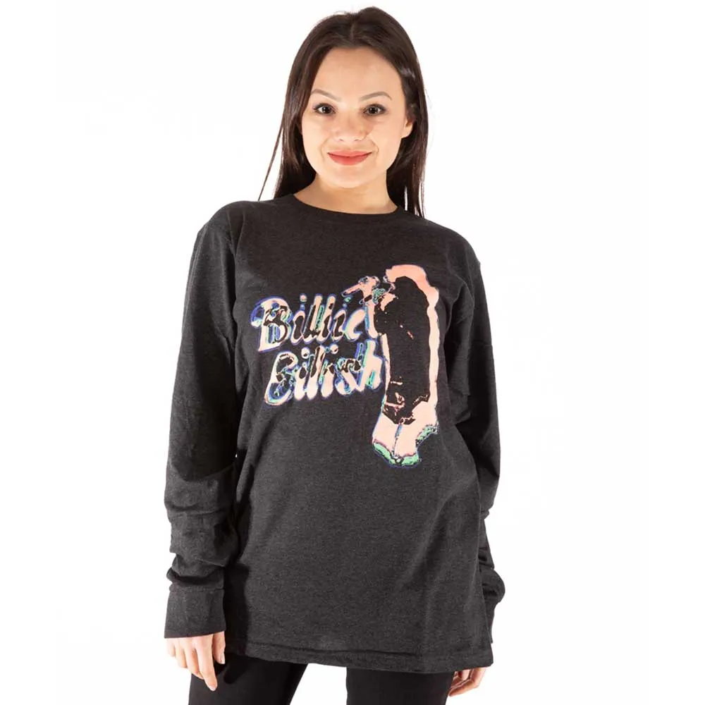 Billie Eilish - Unisex Long Sleeve T-Shirt Neon Silhouette artwork