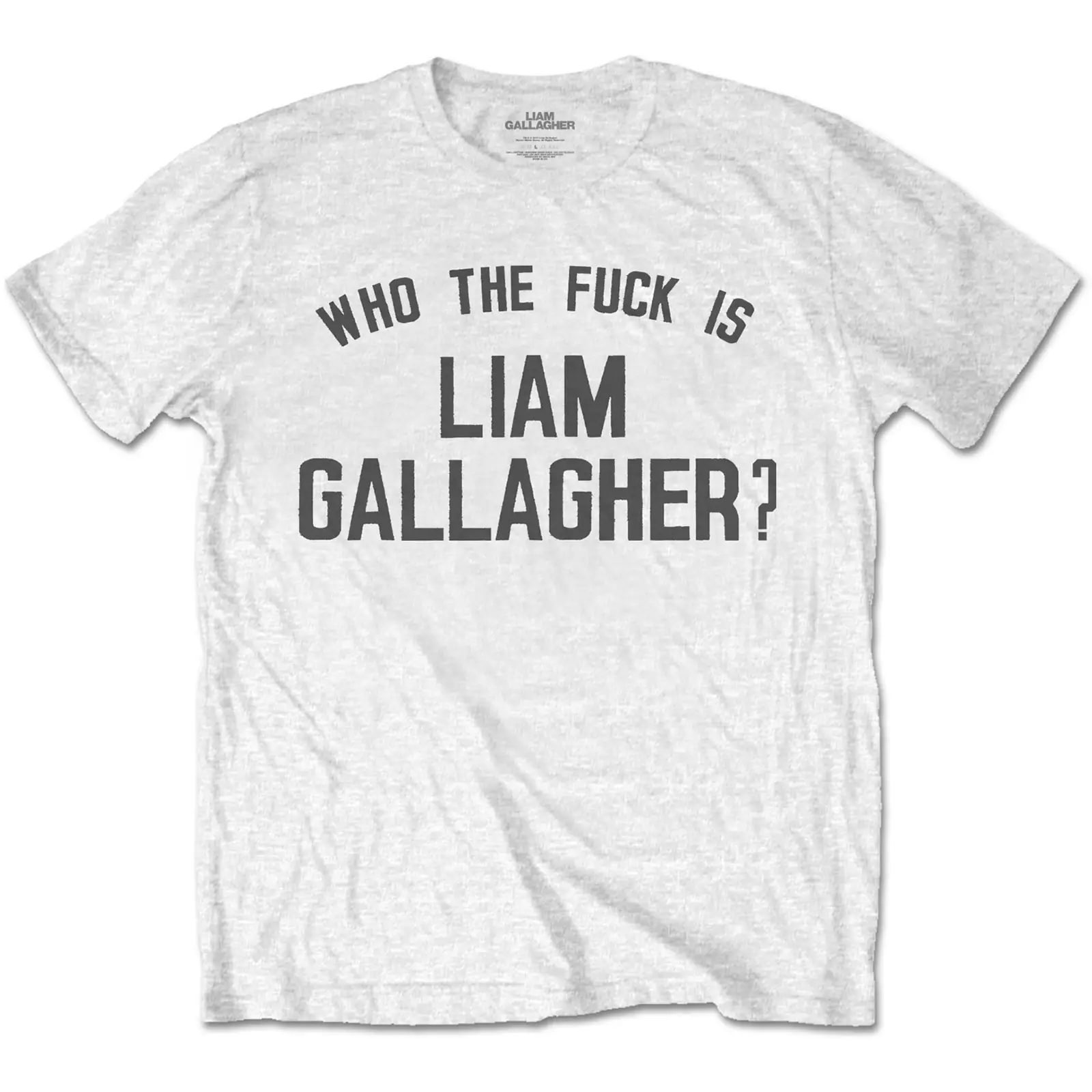Liam Gallagher - Liam Gallagher Unisex T-Shirt: Who the Fuck…  Who the Fuck… Short Sleeves artwork