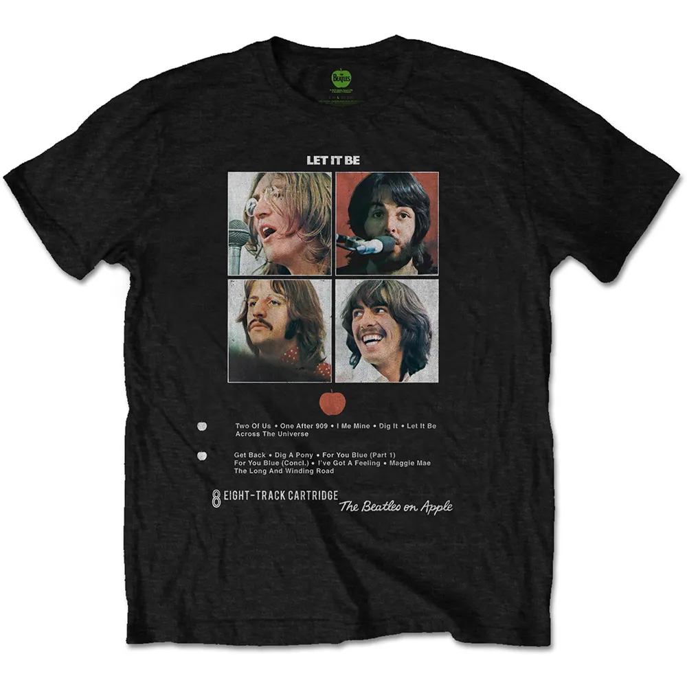 The Beatles - Unisex T-Shirt Let it Be 8 Track artwork