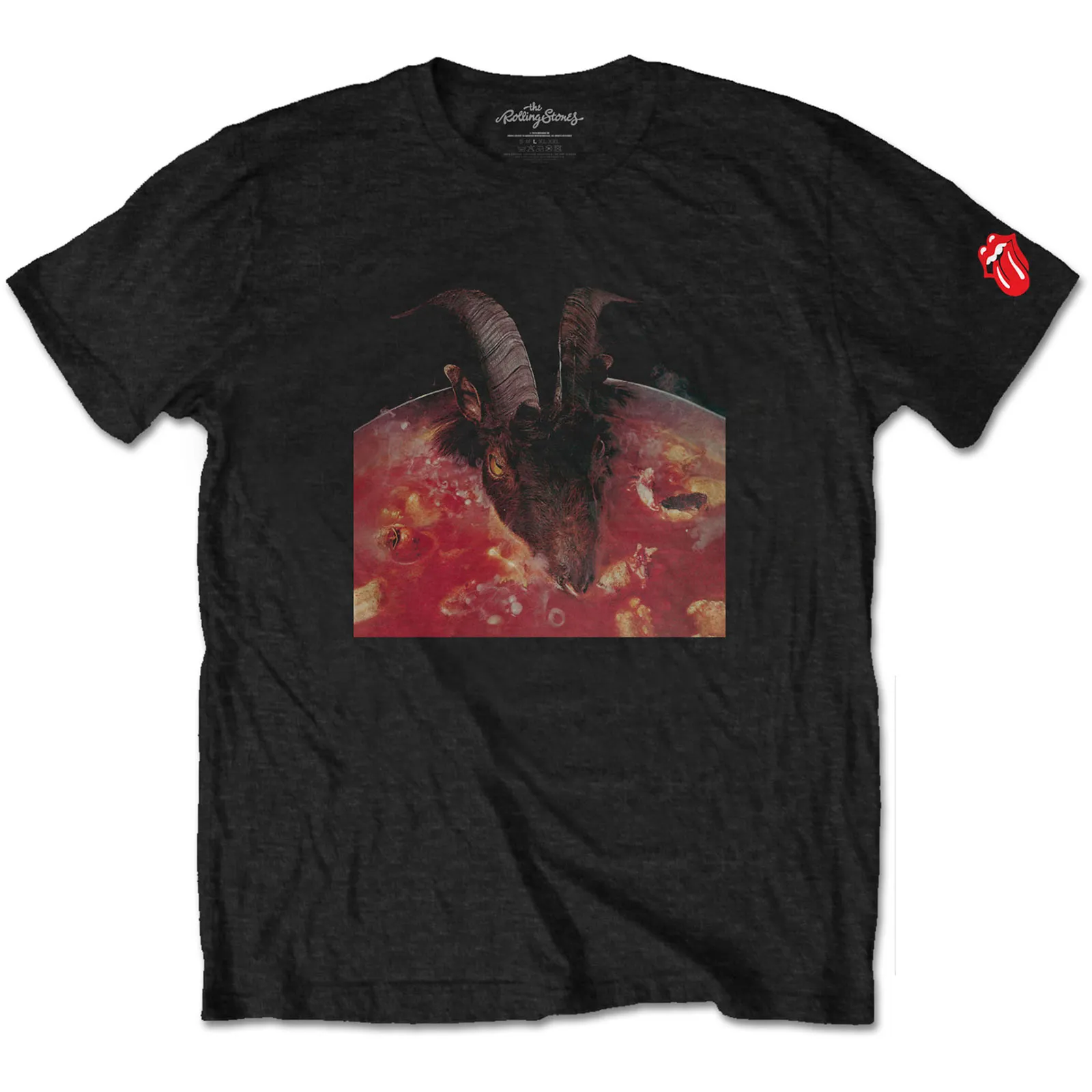 The Rolling Stones - Unisex T-Shirt Goats Head Soup Sleeve Print artwork