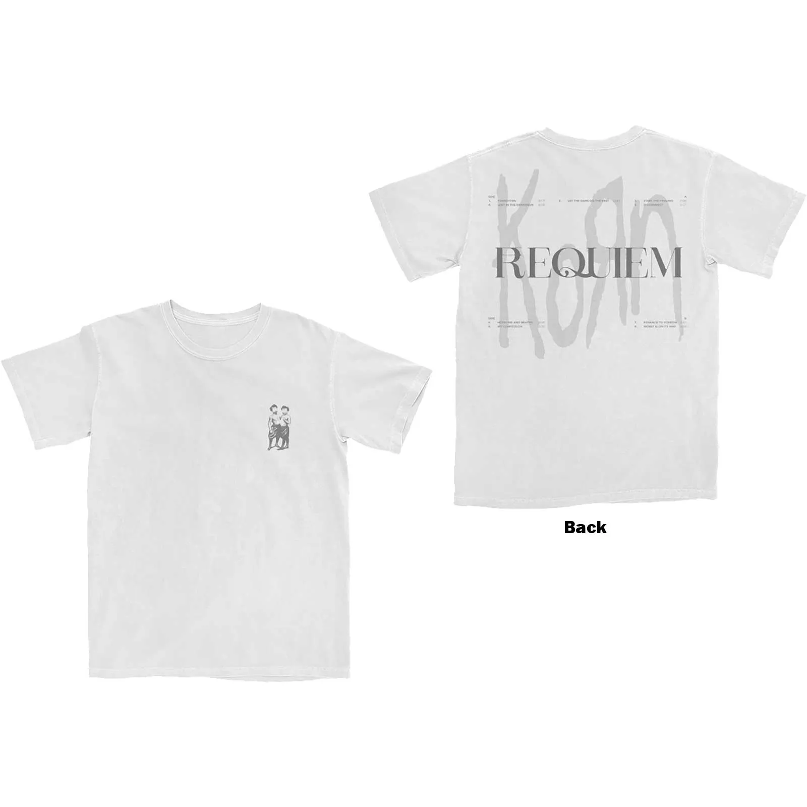 Korn - Unisex T-Shirt Requiem Back Print artwork