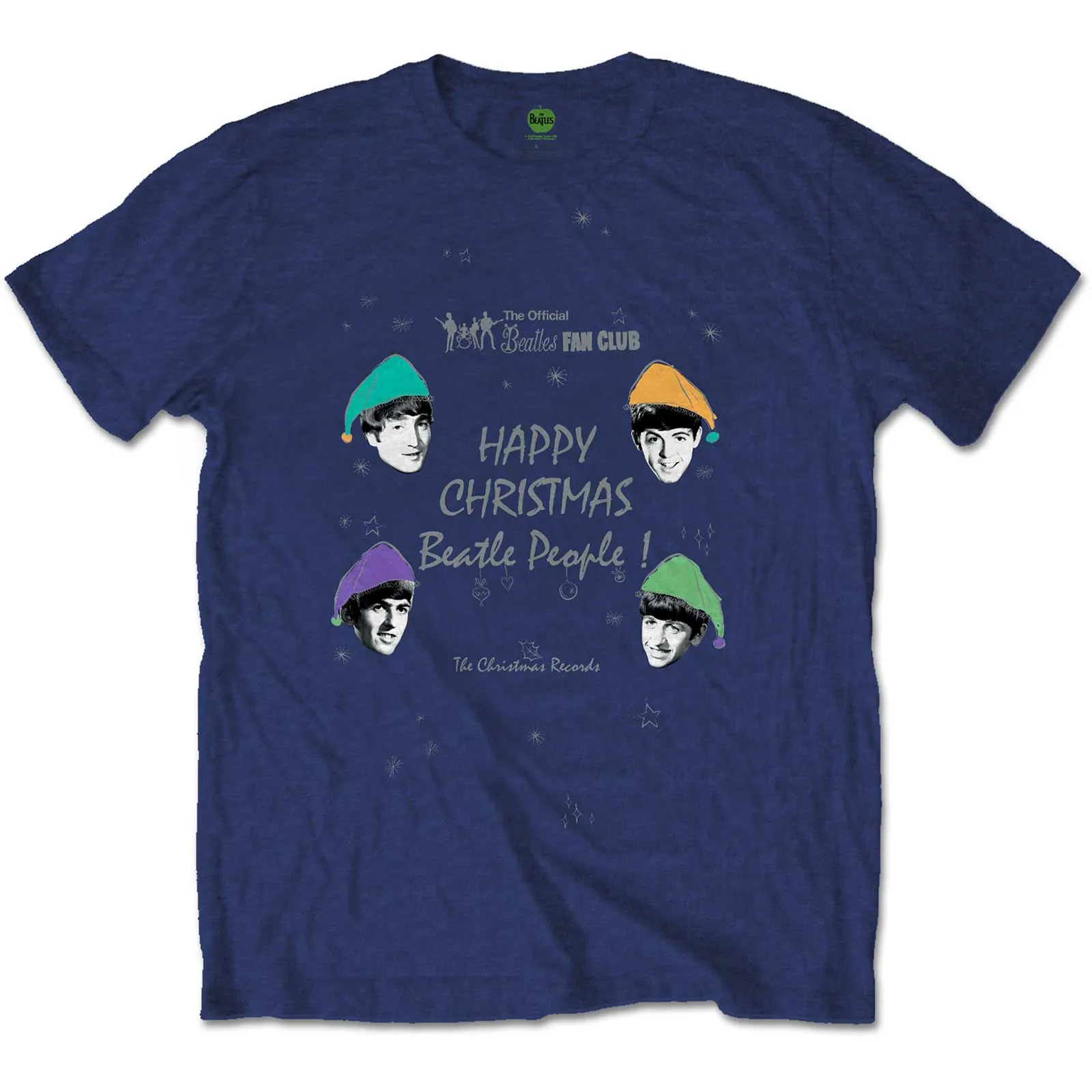 The Beatles - Unisex T-Shirt Happy Christmas artwork