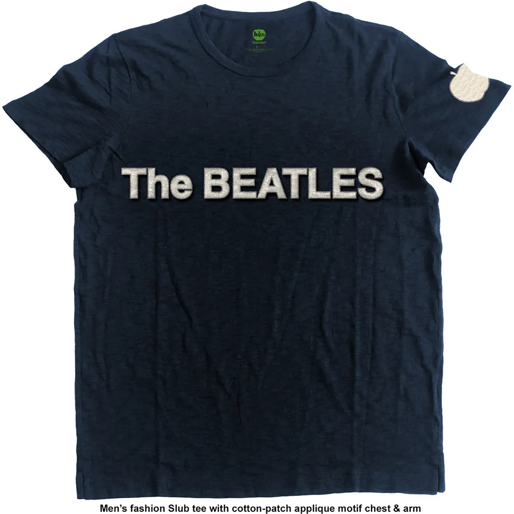 The Beatles - Unisex T-Shirt Logo & Apple Applique artwork