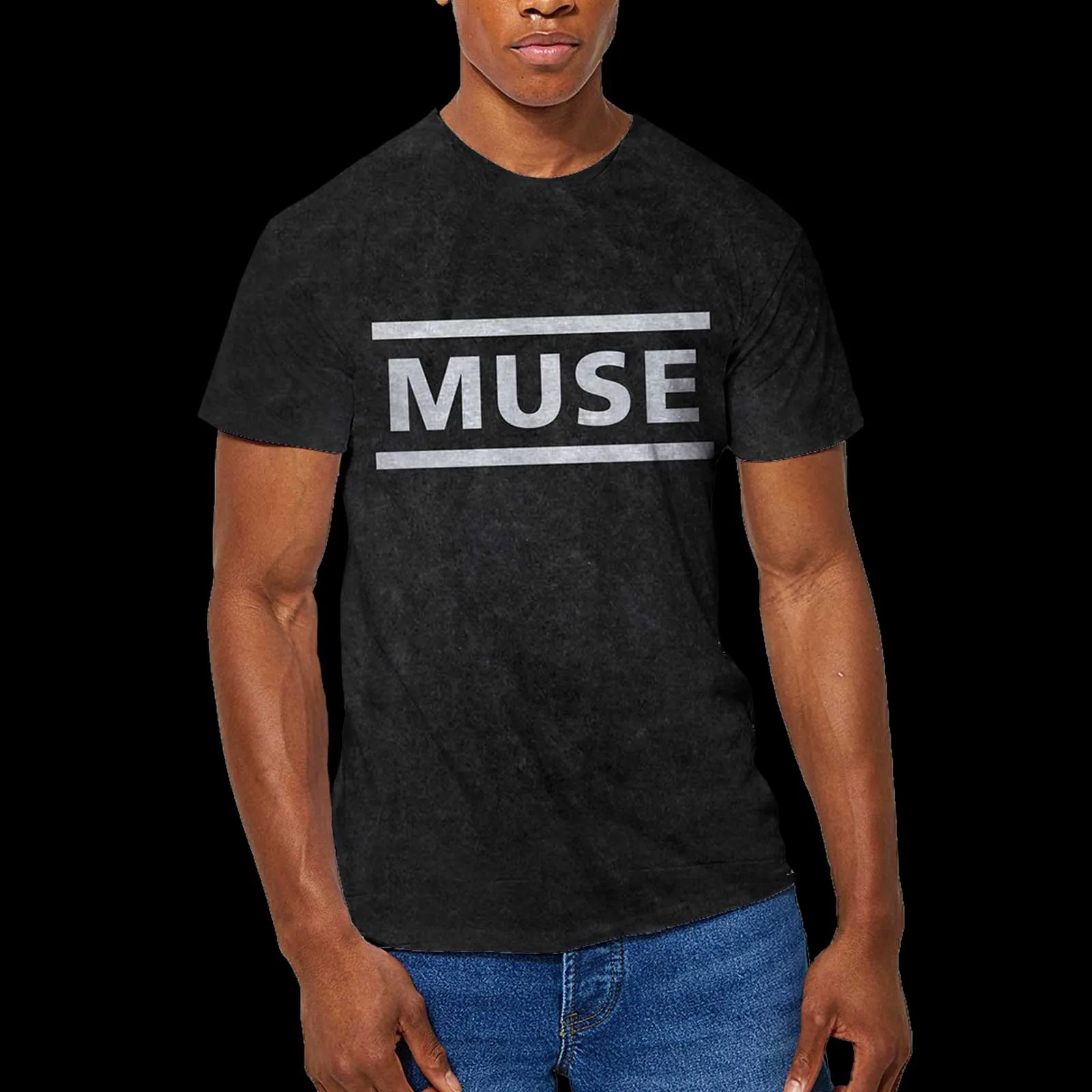 Muse - Unisex T-Shirt Logo Dip Dye, Mineral Wash, Dye Wash artwork