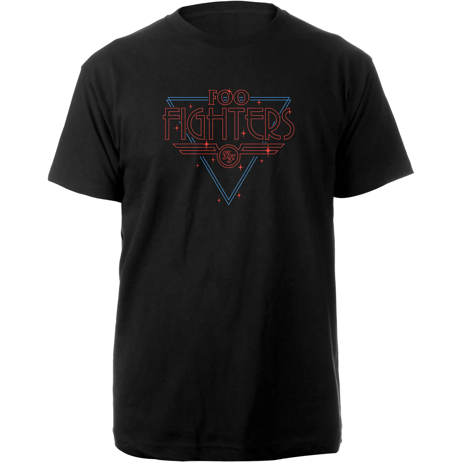 Foo Fighters - Unisex T-Shirt Black Disco Outline artwork
