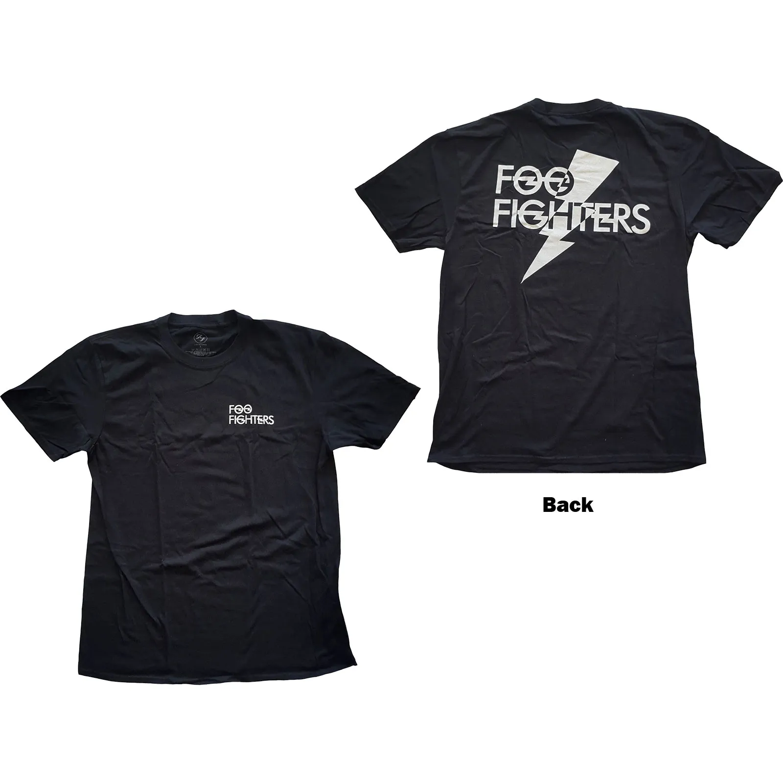 Foo Fighters - Unisex T-Shirt Flash Logo Back Print artwork