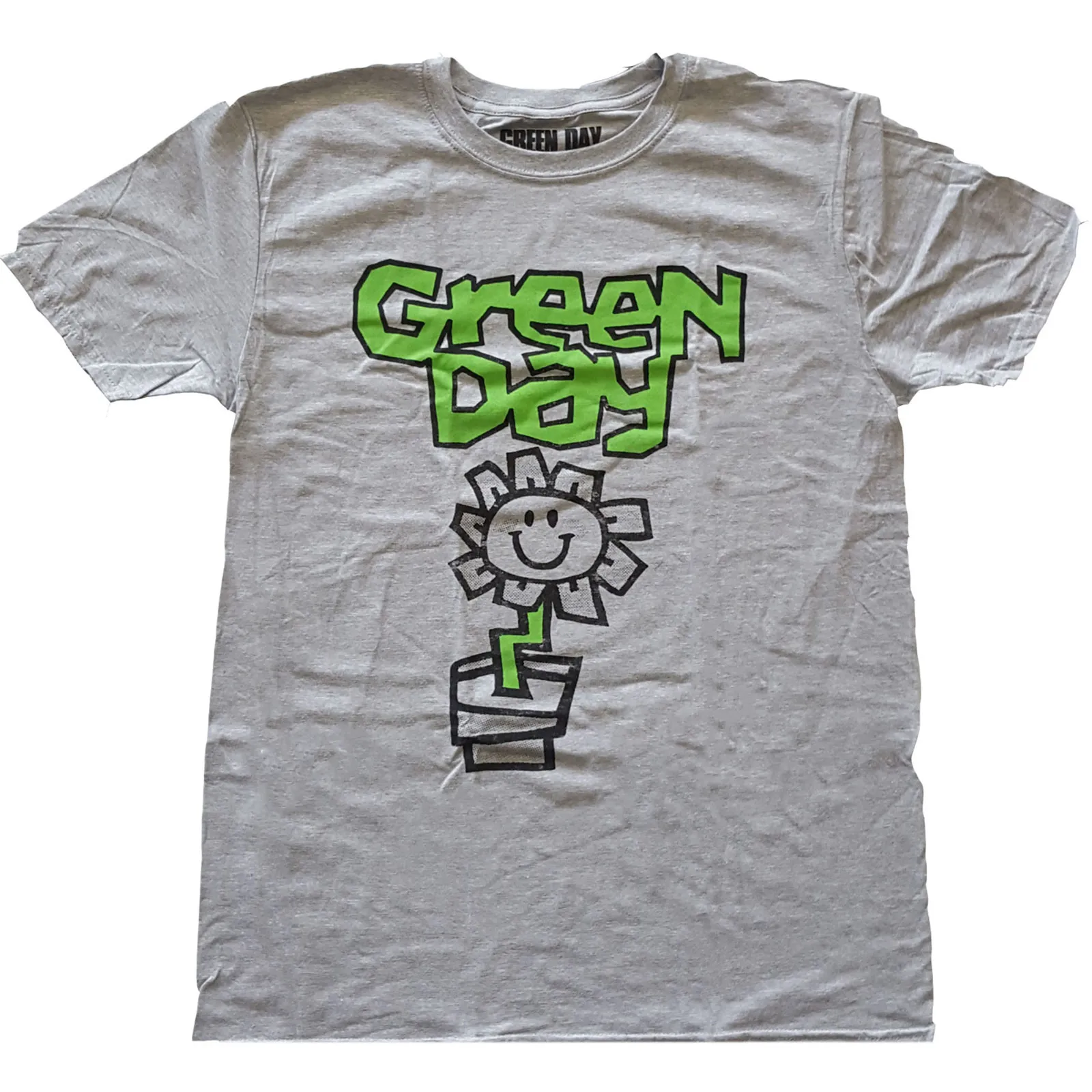 Green Day - Unisex T-Shirt Flower Pot artwork
