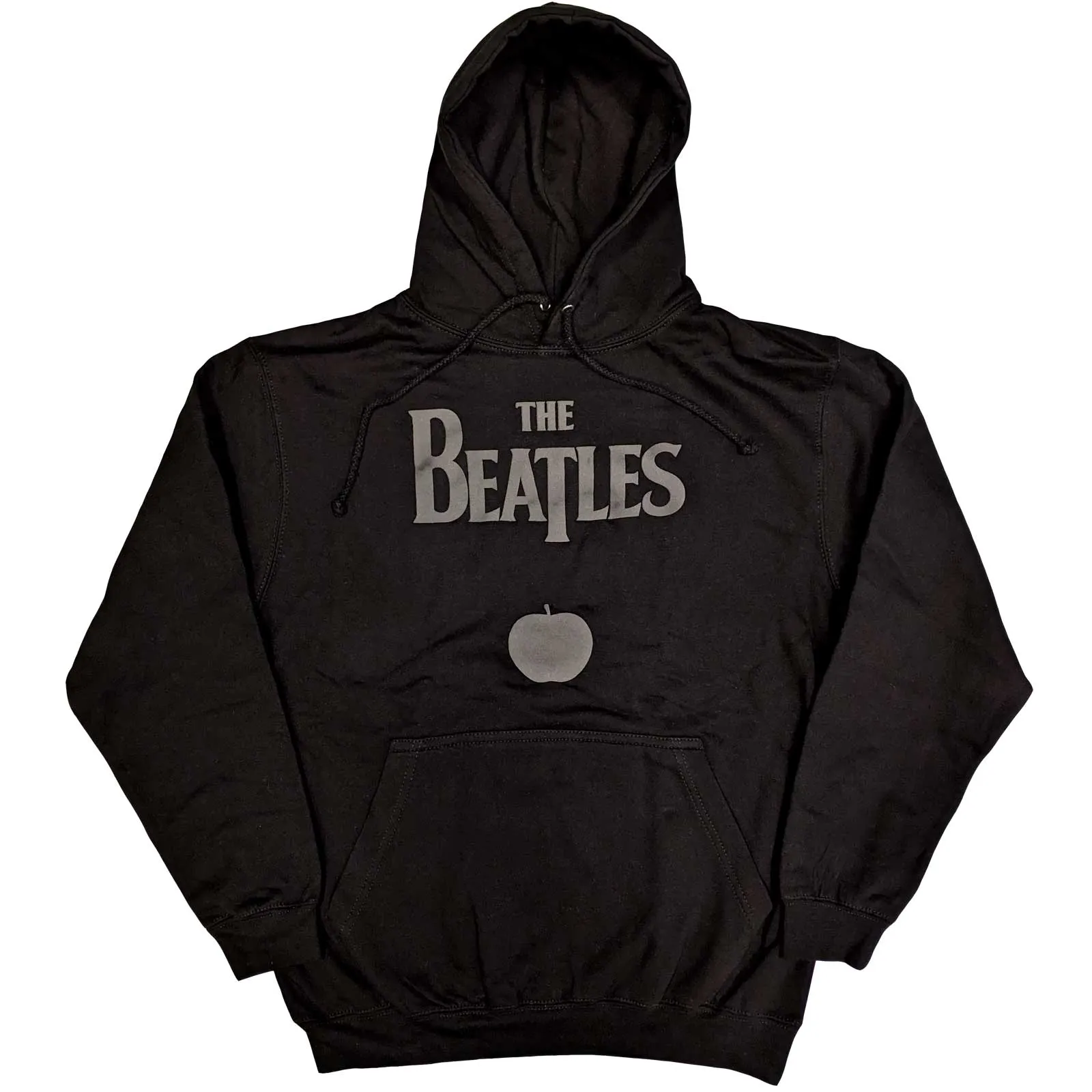 The Beatles - Unisex Pullover Hoodie Drop T Logo & Apple Puff Print artwork