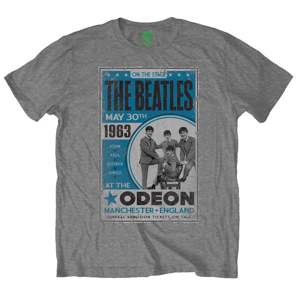 The Beatles - Unisex T-Shirt Odeon Poster artwork
