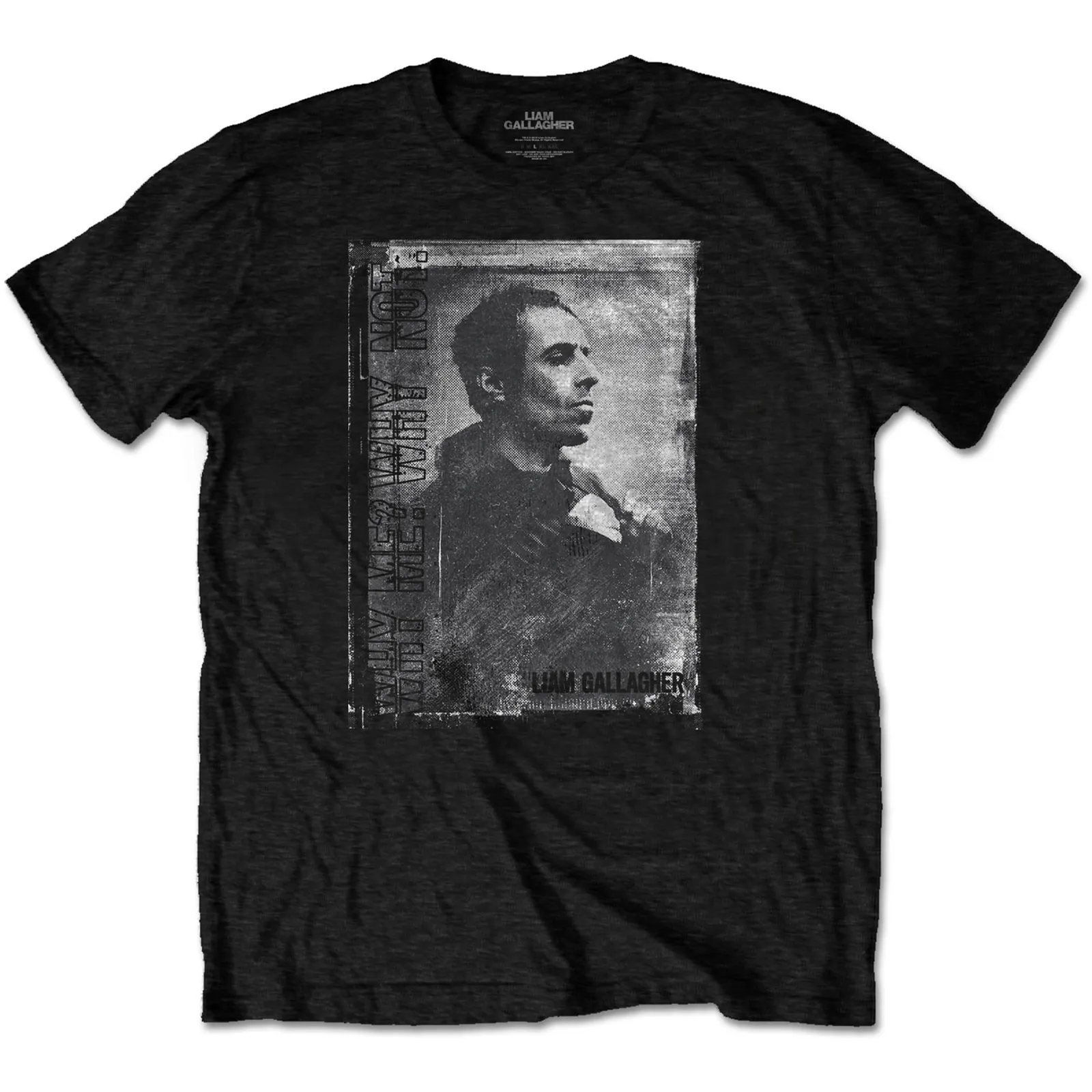 Liam Gallagher - Unisex T-Shirt Monochrome artwork